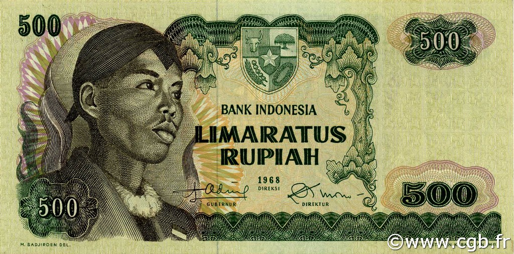500 Rupiah INDONÉSIE  1968 P.109a NEUF