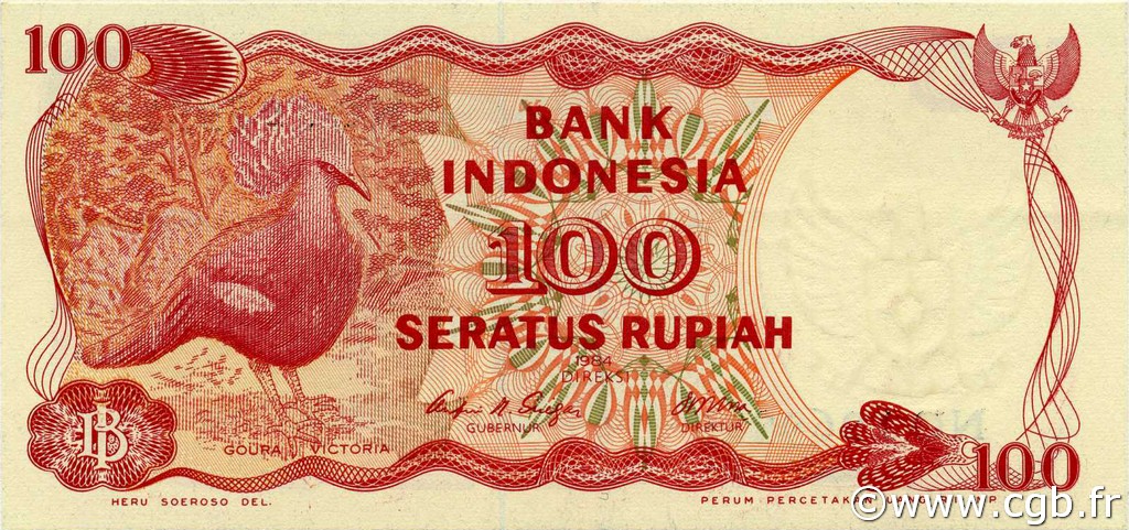 100 Rupiah INDONÉSIE  1984 P.122b SUP