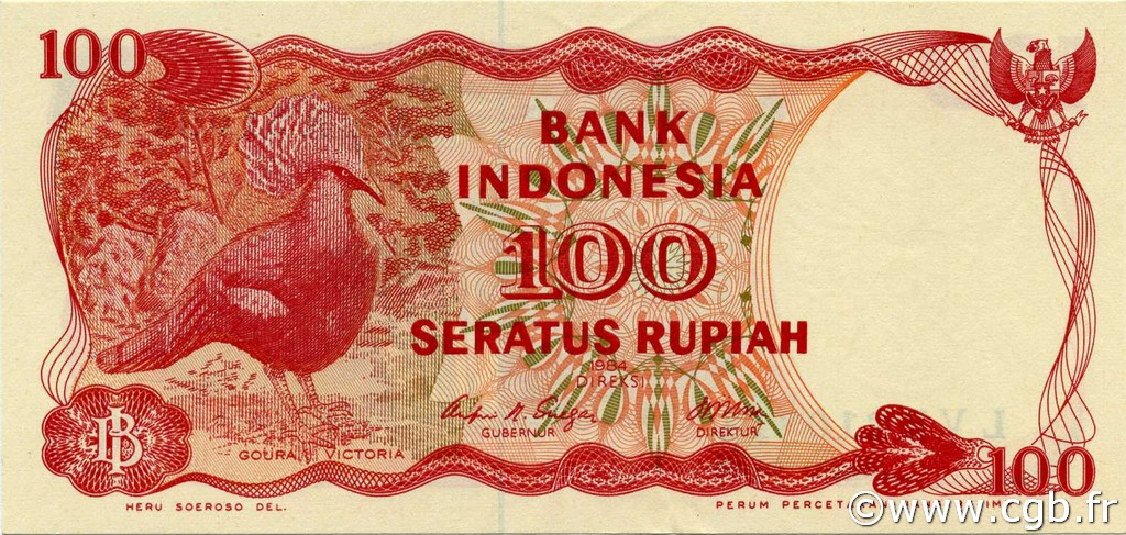 100 Rupiah INDONESIA  1984 P.122b UNC