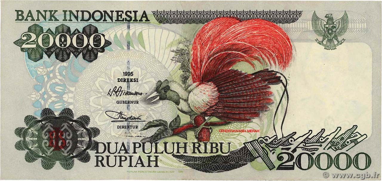 20000 Rupiah INDONÉSIE  1996 P.135b TTB