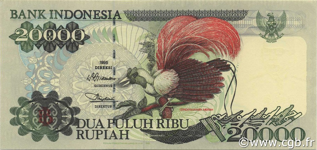 20000 Rupiah INDONÉSIE  1996 P.135b NEUF