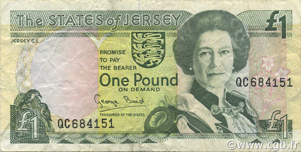 1 Pound JERSEY  1993 P.20a TTB