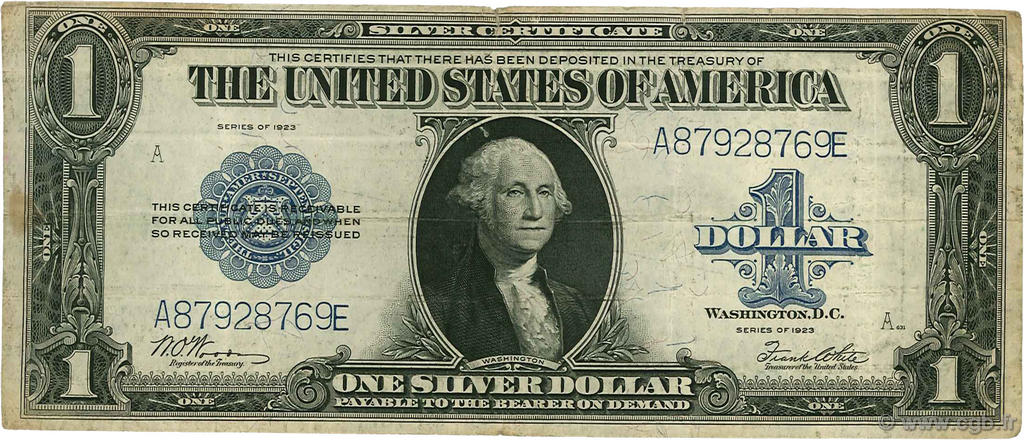1 Dollar ÉTATS-UNIS D AMÉRIQUE  1923 P.342 pr.TTB