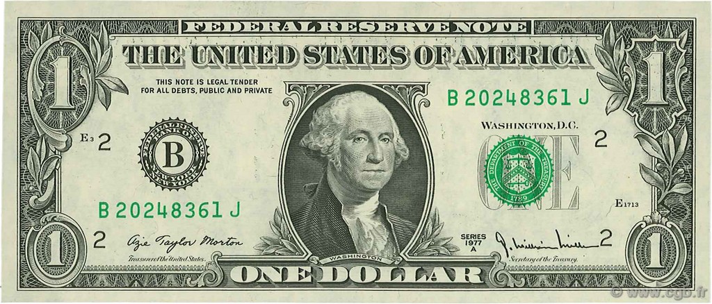1 Dollar ÉTATS-UNIS D AMÉRIQUE New York 1977 P.462b NEUF