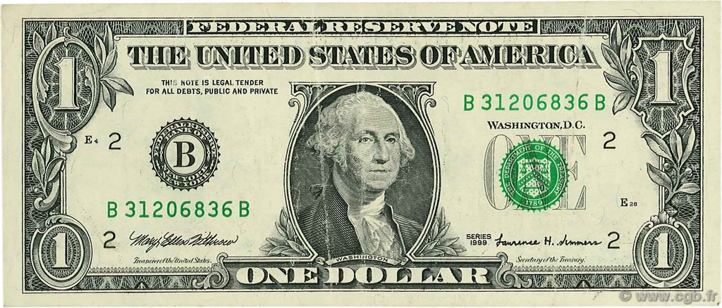 1 Dollar ÉTATS-UNIS D AMÉRIQUE New York 1999 P.504 TTB