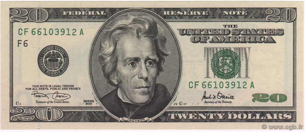 20 Dollars ÉTATS-UNIS D AMÉRIQUE Atlanta 2001 P.512 NEUF