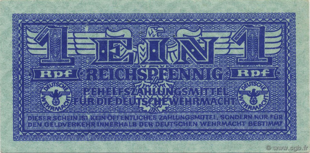1 Reichspfennig ALLEMAGNE  1942 P.M32 pr.NEUF