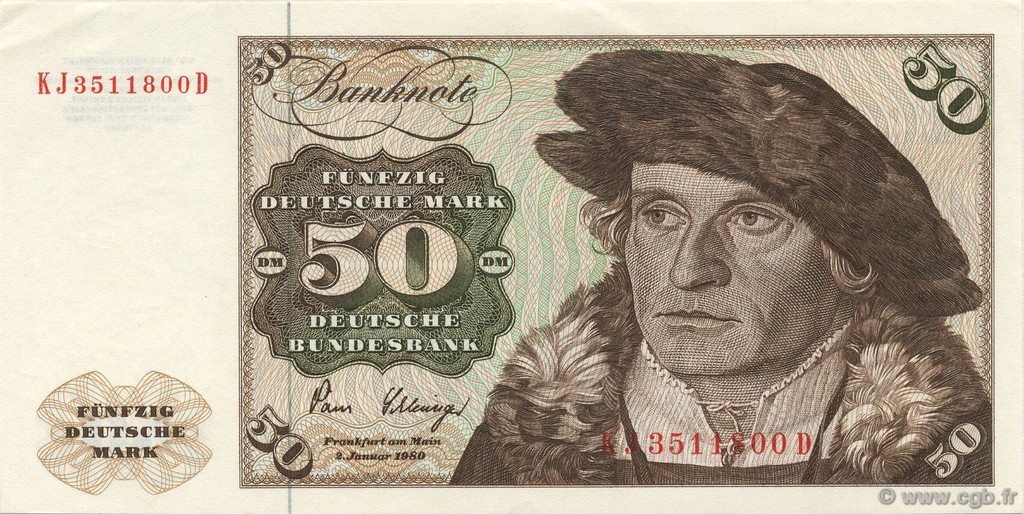 50 Deutsche Mark ALLEMAGNE FÉDÉRALE  1980 P.33d pr.NEUF