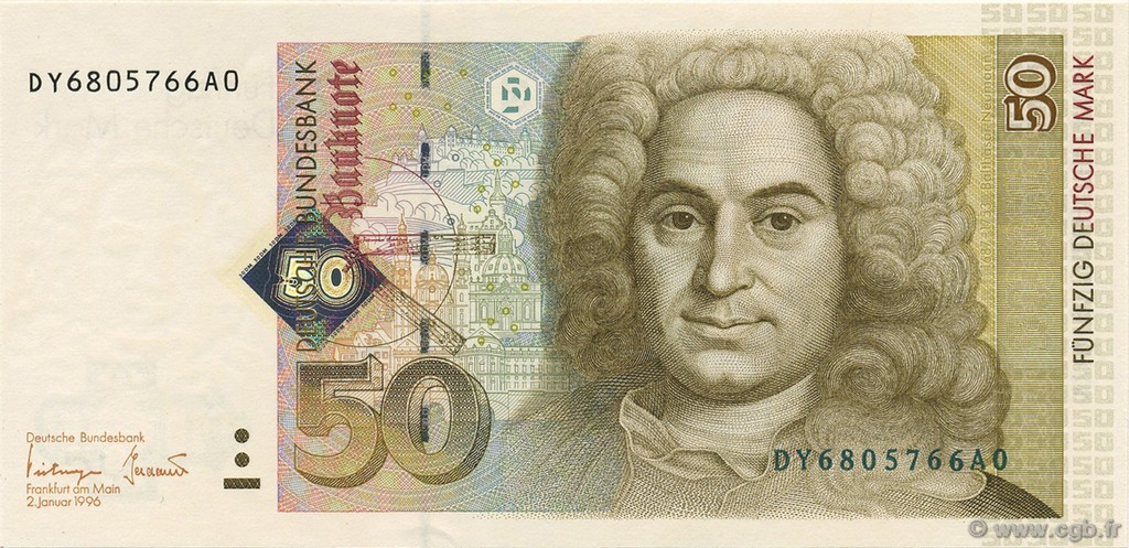 50 Deutsche Mark ALLEMAGNE FÉDÉRALE  1996 P.45 NEUF