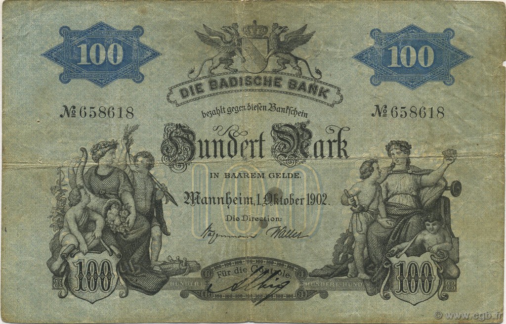 100 Mark ALLEMAGNE Mannheim 1902 PS.0905 TB