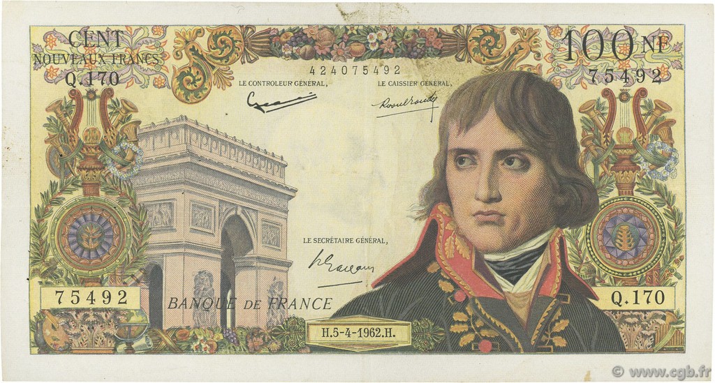 100 Nouveaux Francs BONAPARTE FRANCE  1962 F.59.15 TTB