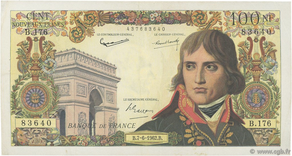 100 Nouveaux Francs BONAPARTE FRANCE  1962 F.59.16 TTB