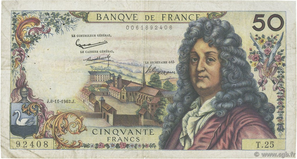 50 Francs RACINE FRANCE  1962 F.64.02 TB