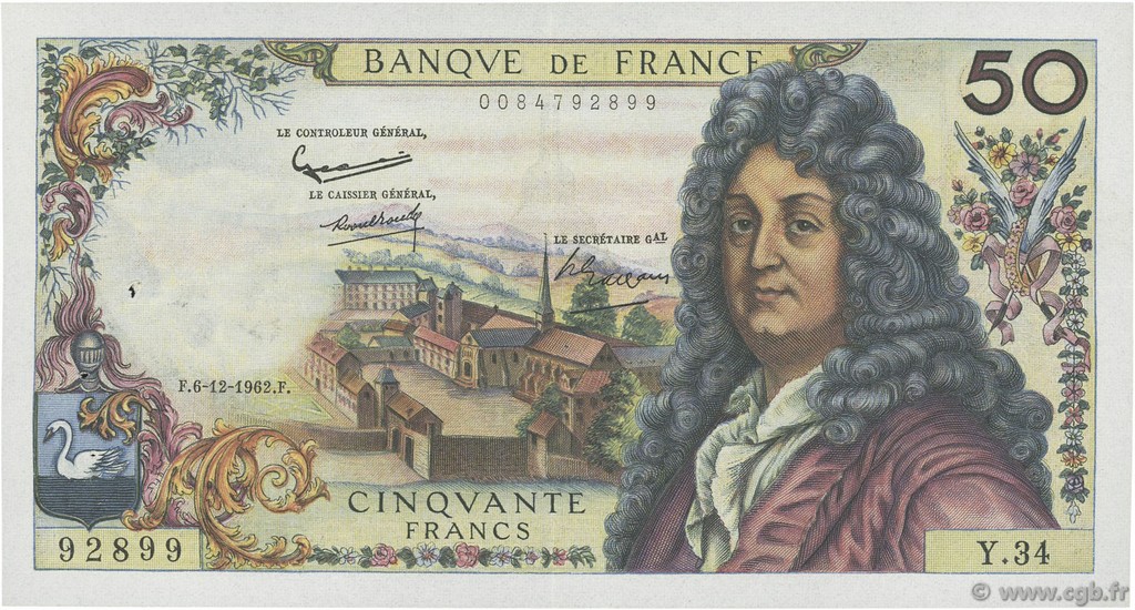 50 Francs RACINE FRANCE  1962 F.64.03 TTB+
