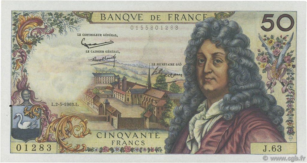 50 Francs RACINE FRANCE  1963 F.64.05 SPL