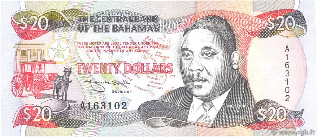 20 Dollars BAHAMAS  1993 P.54a NEUF