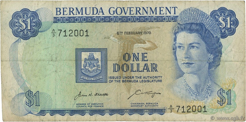 1 Dollar BERMUDES  1970 P.23a TB