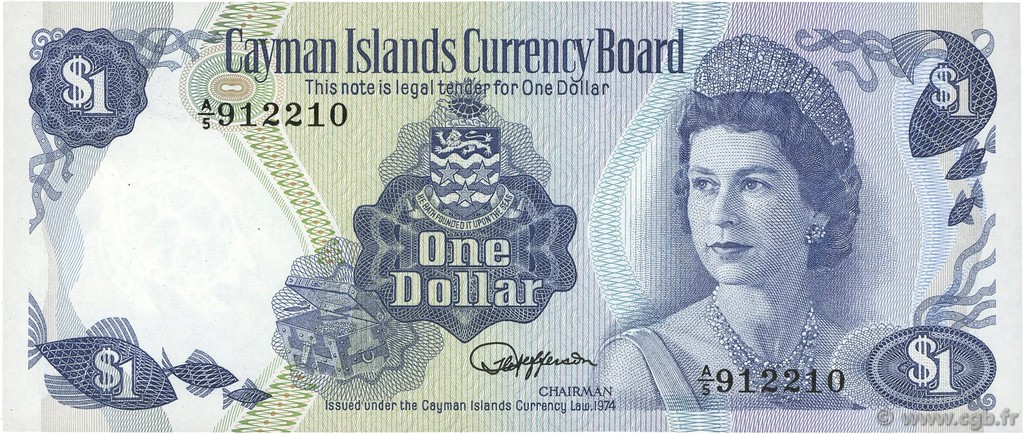 1 Dollar CAYMAN ISLANDS  1985 P.05d UNC