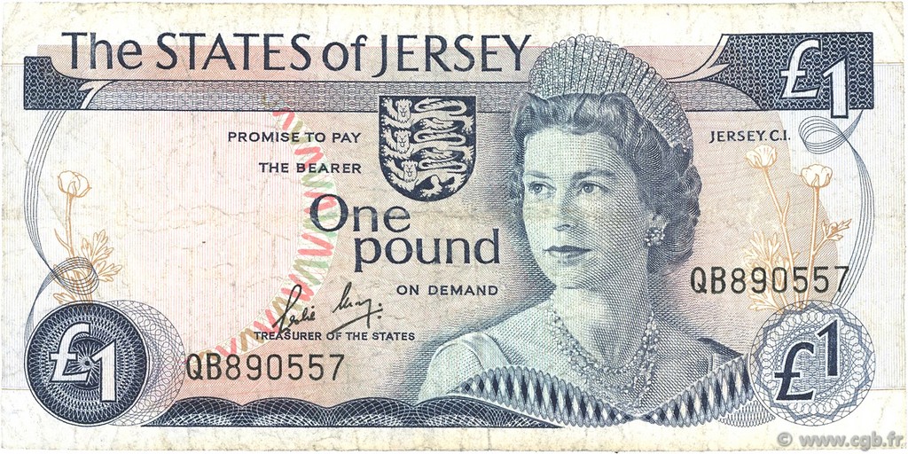 1 Pound JERSEY  1988 P.11b TB