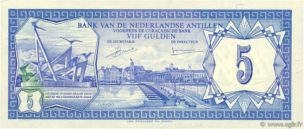 5 Gulden ANTILLES NÉERLANDAISES 1980 P.15a NEUF