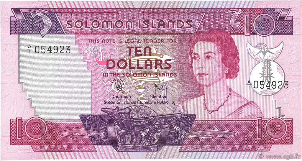 10 Dollars ÎLES SALOMON  1977 P.07a NEUF