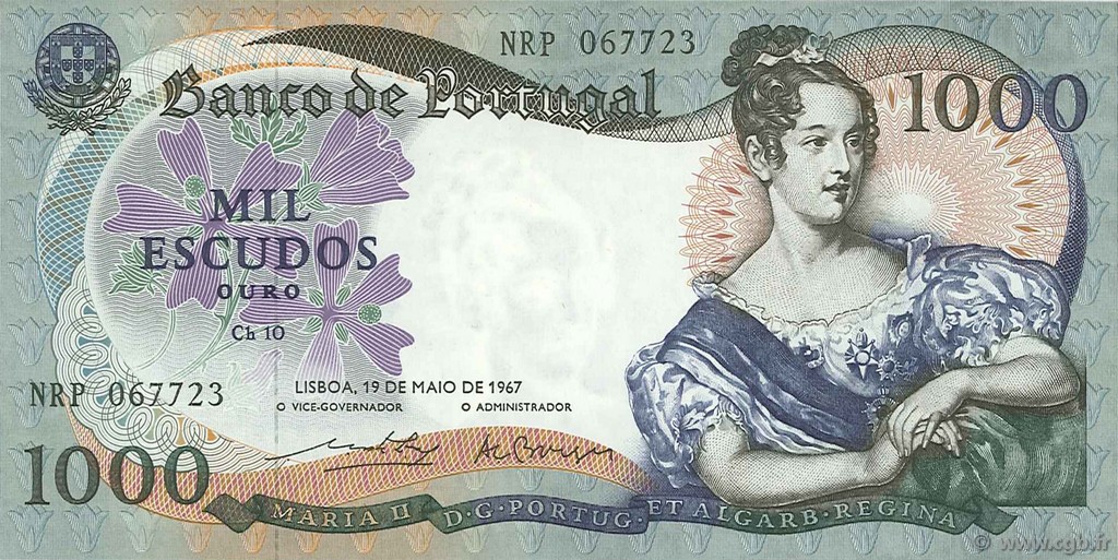 1000 Escudos PORTUGAL  1967 P.172b pr.NEUF