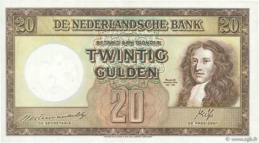 20 Gulden PAYS-BAS  1945 P.076 SPL