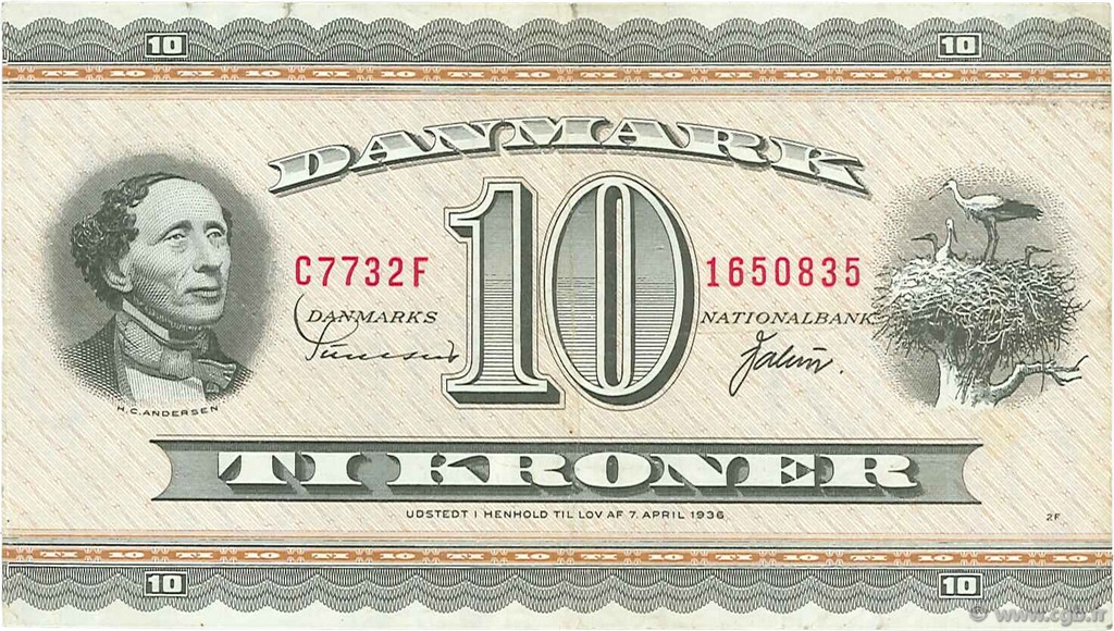 10 Kroner DANEMARK  1973 P.044ac TTB