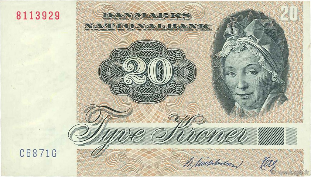 20 Kroner DANEMARK  1987 P.049f SUP