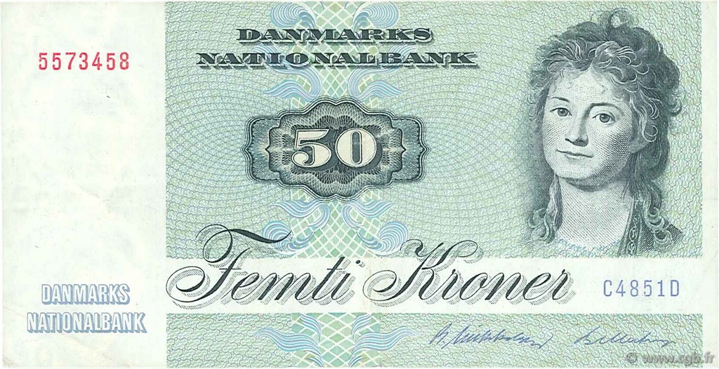 50 Kroner DANEMARK  1985 P.050g TTB