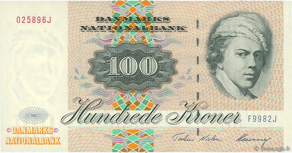 100 Kroner DANEMARK  1998 P.054i pr.NEUF