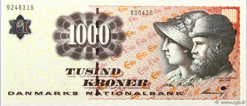1000 Kroner DANEMARK  2004 P.064a NEUF