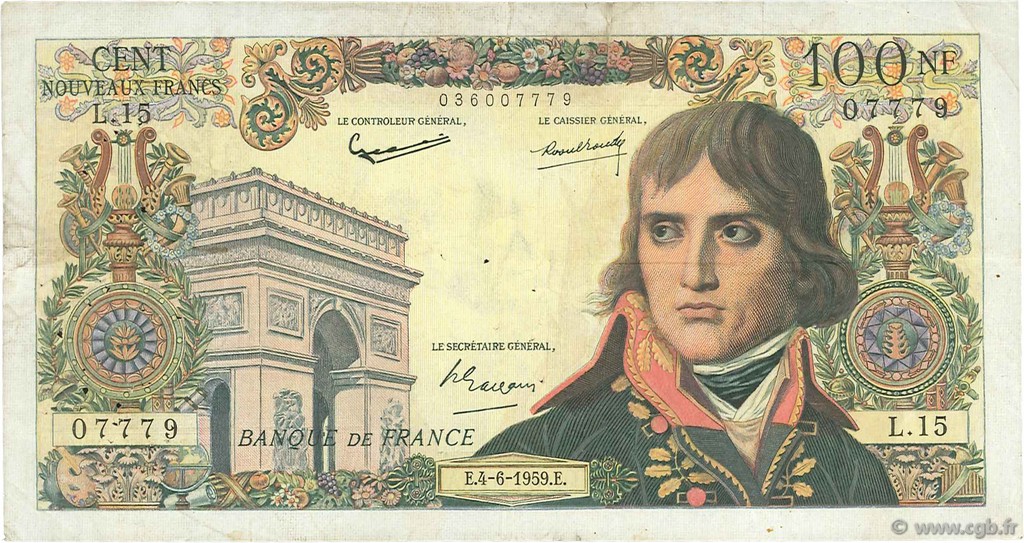 100 Nouveaux Francs BONAPARTE FRANCE  1959 F.59.02 pr.TB