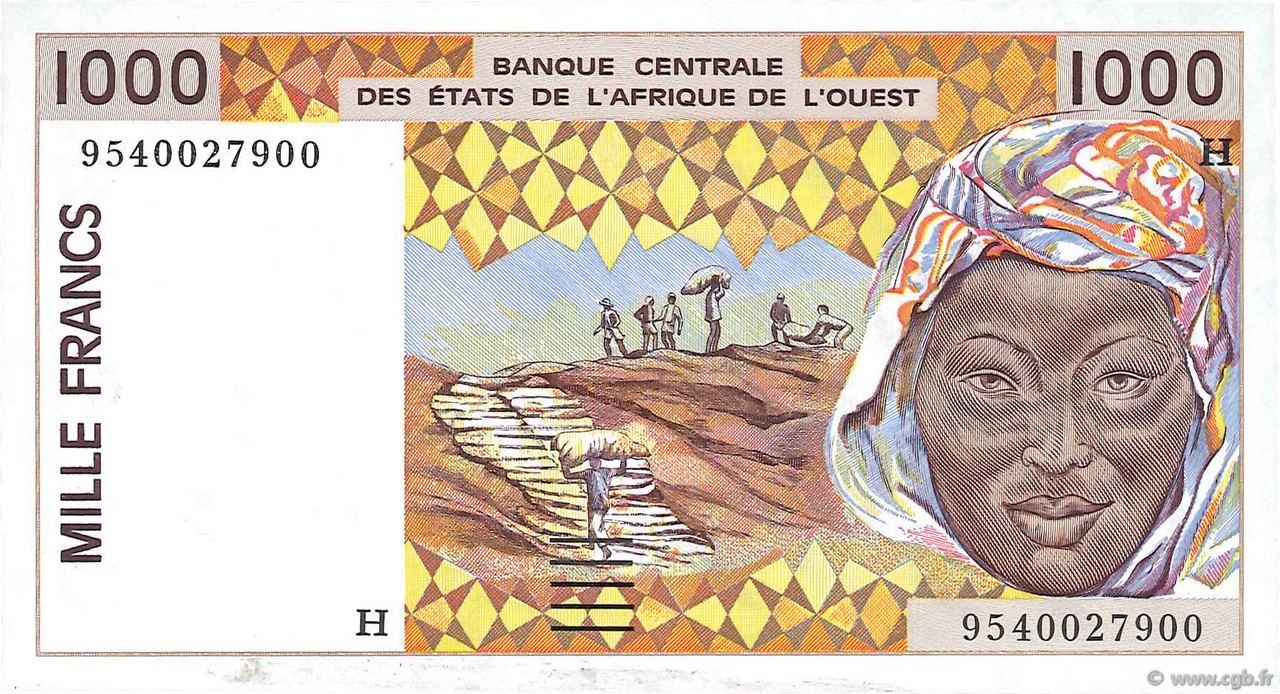 1000 Francs ÉTATS DE L AFRIQUE DE L OUEST  1995 P.611He NEUF