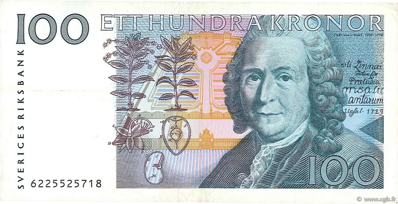 100 Kronor SUÈDE  1986 P.57a TTB