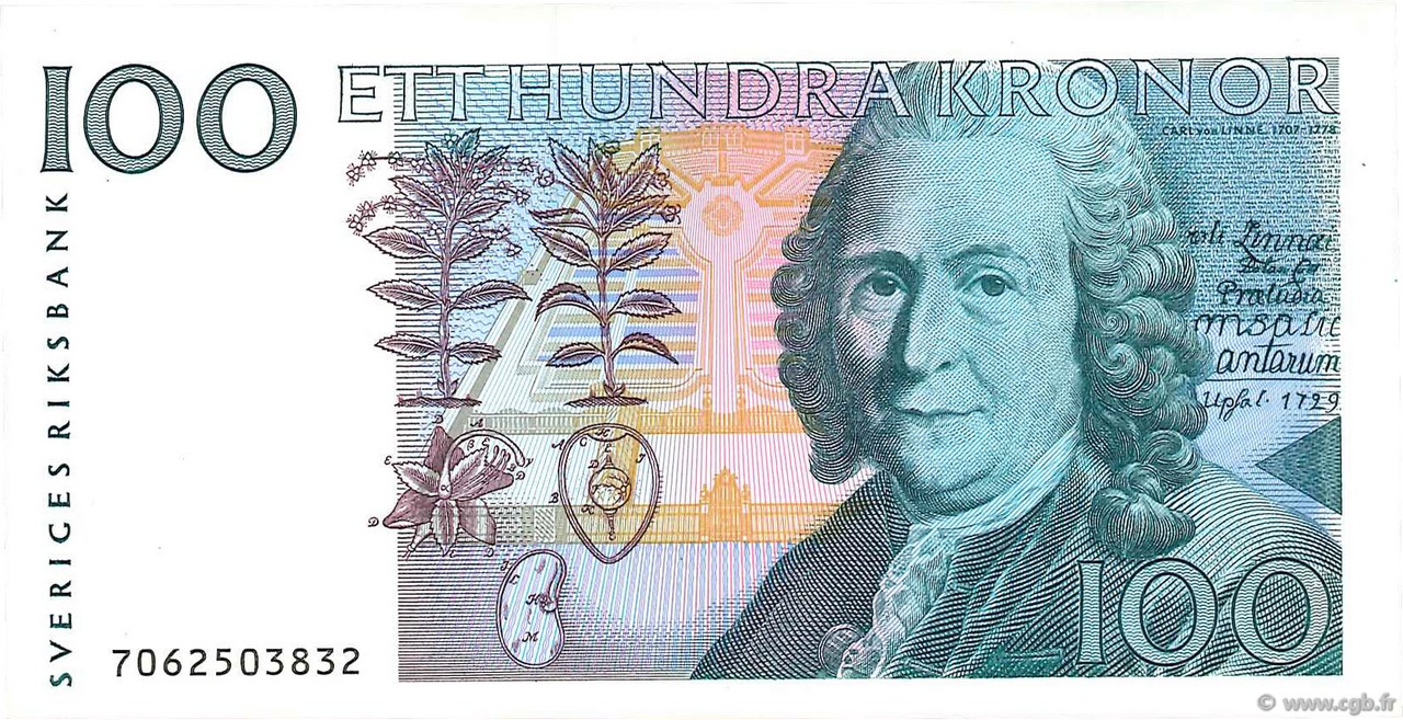 100 Kronor SUÈDE  1987 P.57a SUP+
