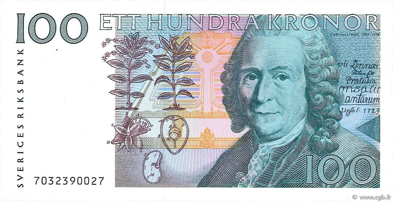 100 Kronor SUÈDE  1987 P.57a SPL