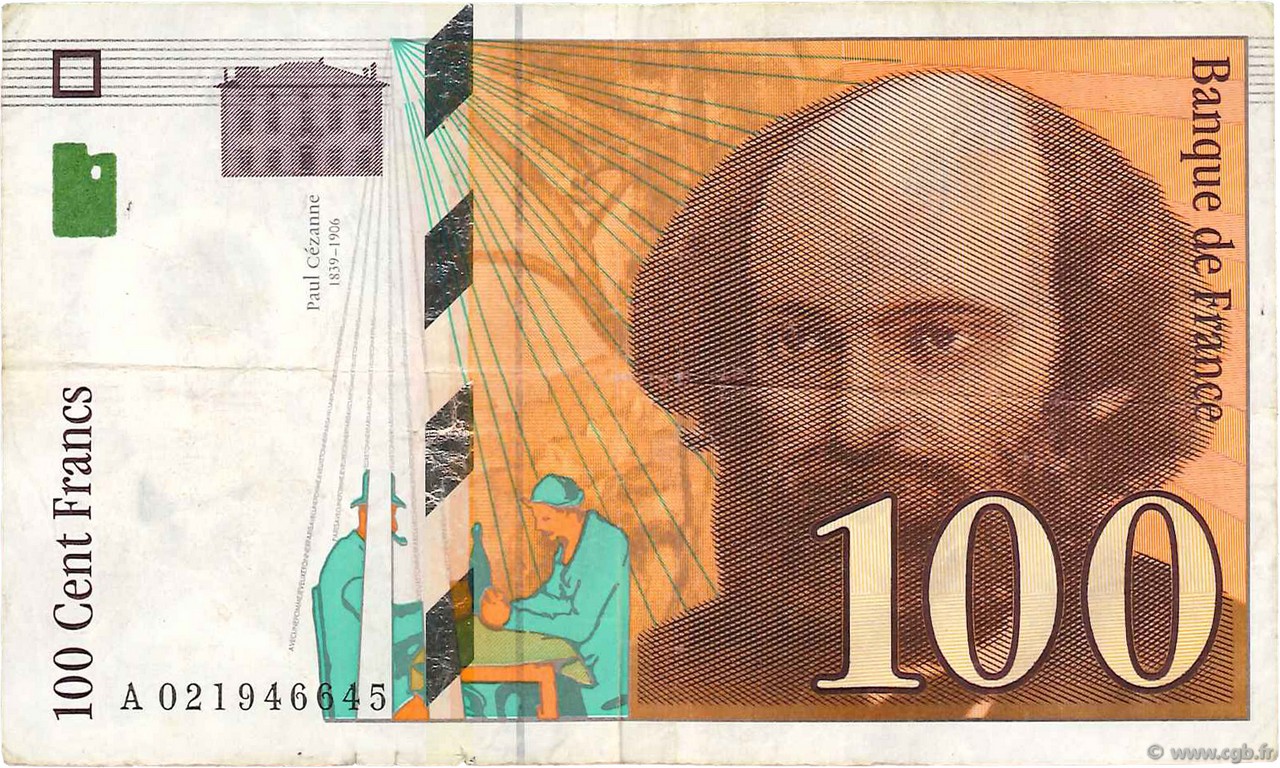 100 Francs CÉZANNE FRANCE  1997 F.74.01 TB