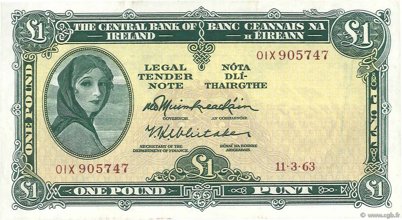 1 Pound IRLANDE  1963 P.064a SUP