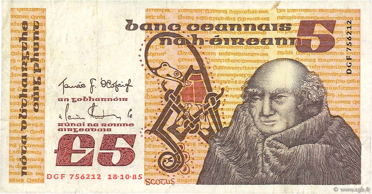 5 Pounds IRLANDE  1985 P.071d TTB