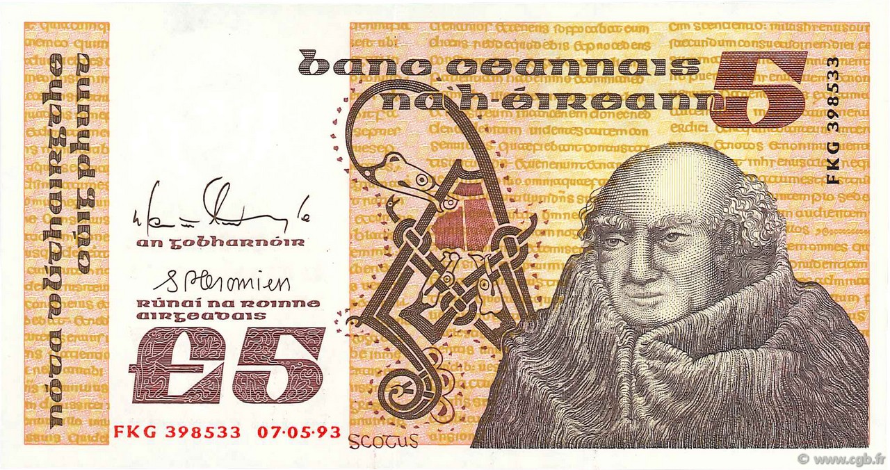 5 Pounds IRLANDE  1993 P.071e pr.NEUF