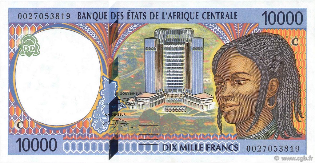 10000 Francs ÉTATS DE L AFRIQUE CENTRALE  2000 P.105Cf SPL+