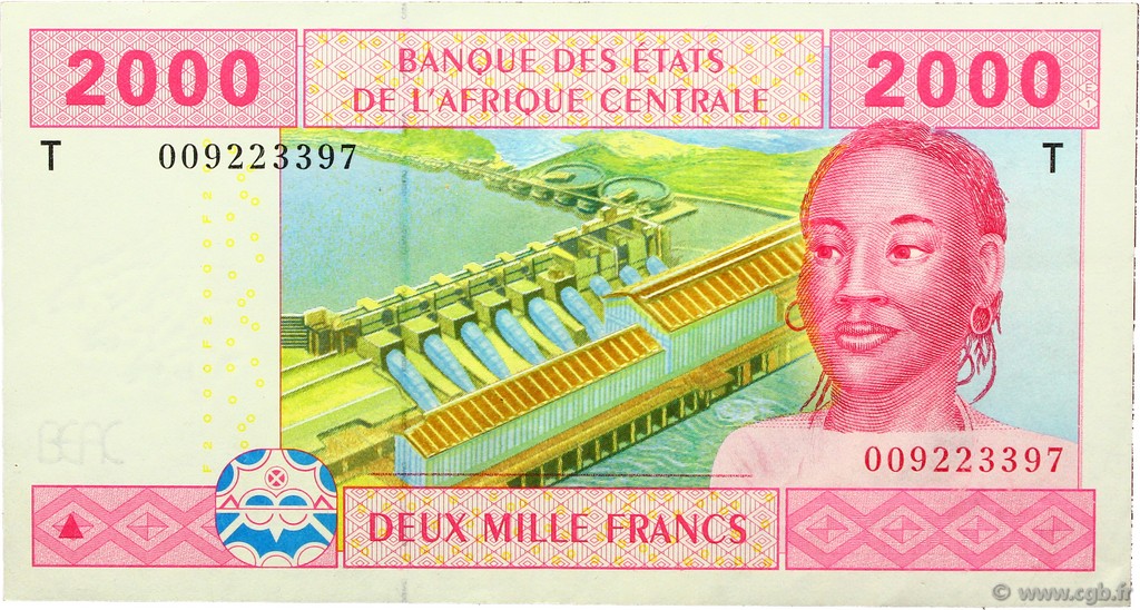 2000 Francs ÉTATS DE L AFRIQUE CENTRALE  2002 P.108Ta SUP