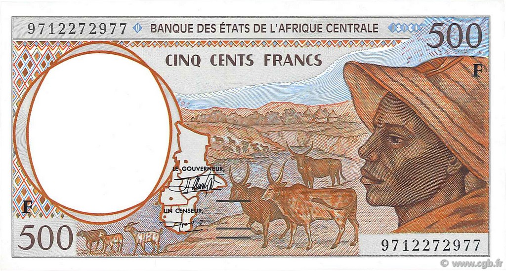 500 Francs ÉTATS DE L AFRIQUE CENTRALE  1997 P.301Fd SUP+