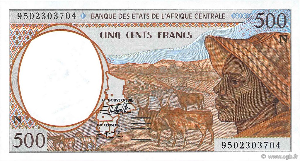 500 Francs ÉTATS DE L AFRIQUE CENTRALE  1995 P.501Nc NEUF