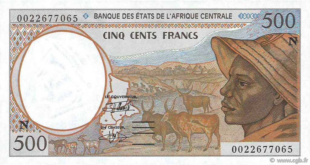 500 Francs ÉTATS DE L AFRIQUE CENTRALE  2000 P.501Ng NEUF
