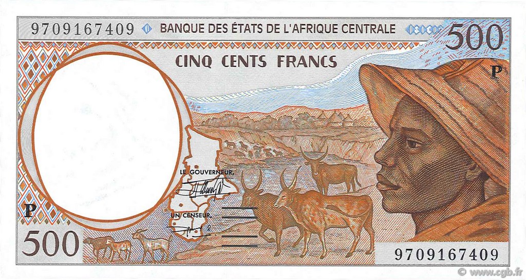 500 Francs ÉTATS DE L AFRIQUE CENTRALE  1997 P.601Pd NEUF