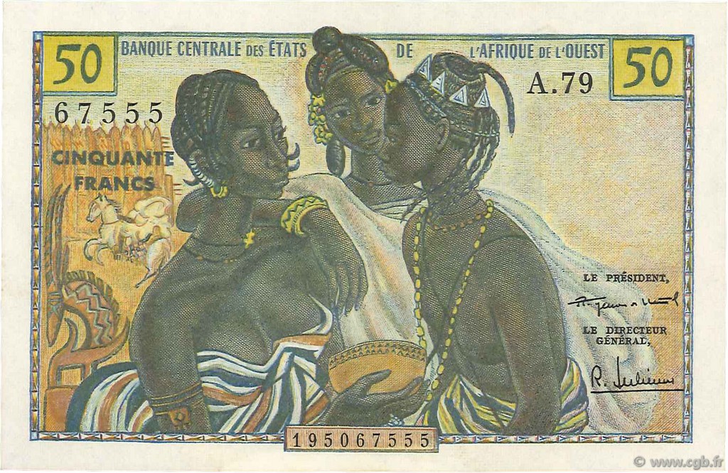 50 Francs ÉTATS DE L AFRIQUE DE L OUEST  1958 P.001 SPL