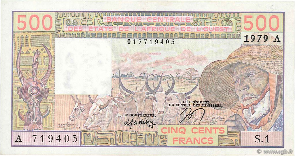 500 Francs ÉTATS DE L AFRIQUE DE L OUEST  1979 P.105Aa SPL