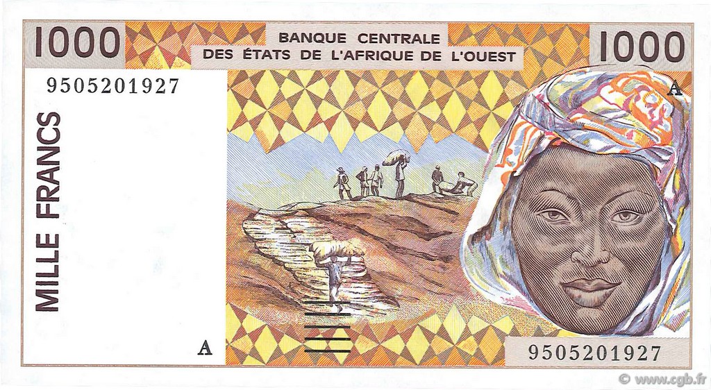 1000 Francs ÉTATS DE L AFRIQUE DE L OUEST  1995 P.111Ae NEUF